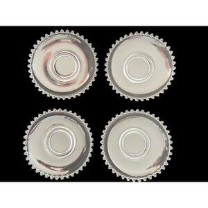 Set 4 PLATES 5.25"D IMPERIAL GLASS CANDLEWICK Saucer Clear Vintage